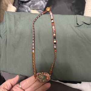 Artisan Beaded Necklace with Earthy Tones